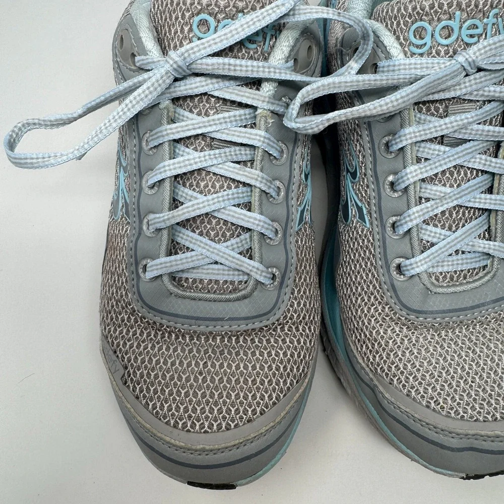 GDEFY‎ Gravity Defyer Corrective Fit Walk Gray Blue Gym Shoes Women's Size 7.5